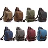 Unisex backpack sling shoulder chest canvas bag for boy