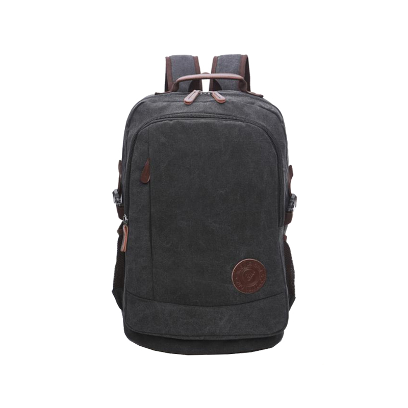 mini black Canvas Backpack for laptop