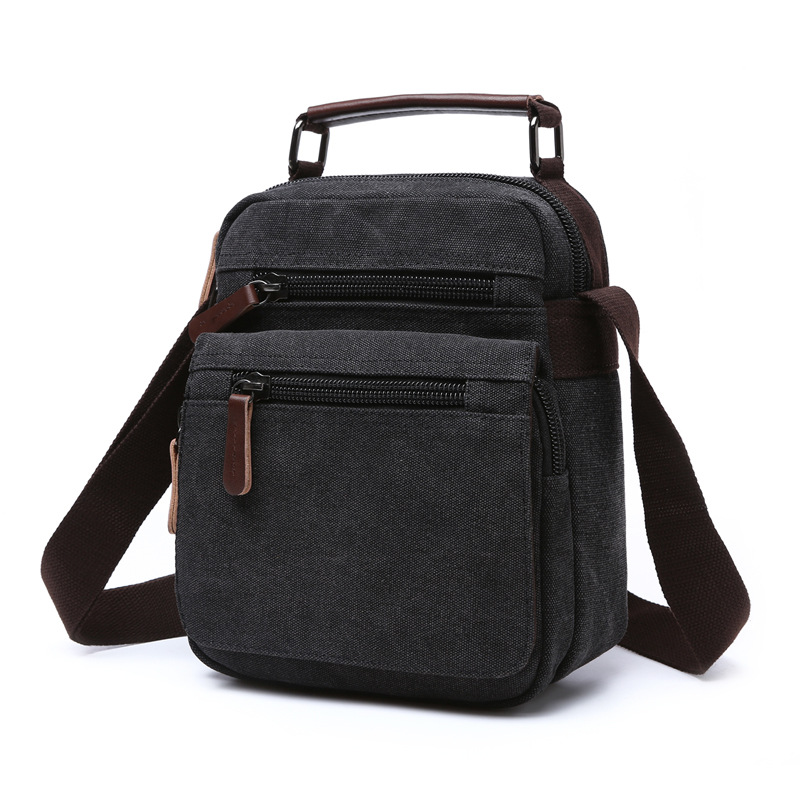 small sling crossbody shoulder canvas bag for men