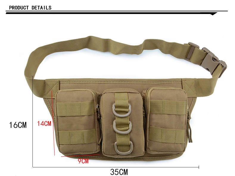 Men Army Tactical Riding Mountaineering Waist Camouflage Bag