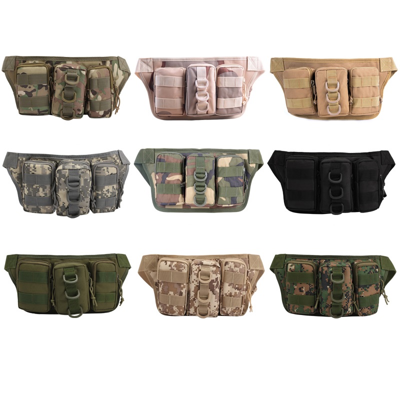 Men Army Tactical Riding Mountaineering Waist Camouflage Bag