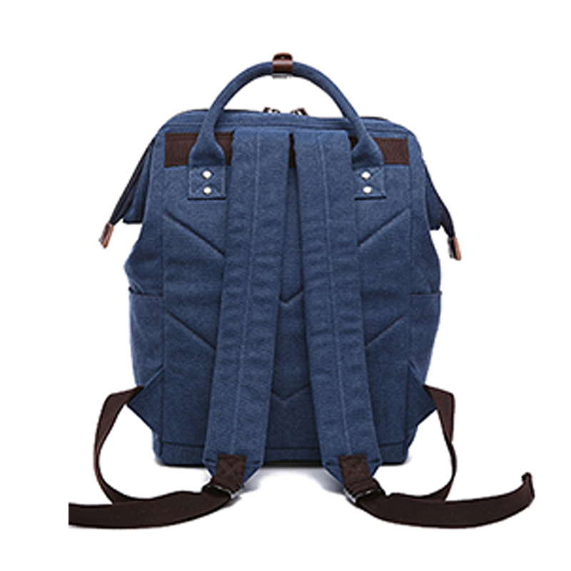 Unisex School Plain Fashion College Backpacks Canvas Bag 