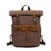 customization durable canvas leather backpack bag for teens