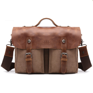 Blank male recycled canvas messenger bags for men