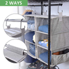 Custom detachable 3-shelf wardrobe storage underwear foldable hanging bag 