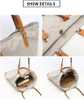 Canvas Leather Tote Handbags Casual Shoulder Work Bag