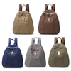 School Vintage Travel Outdoor Small Canvas Backpack Bag 