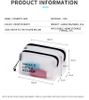 Silkprinting Custom Female Travel Transparent Cosmetic Makeup Bag