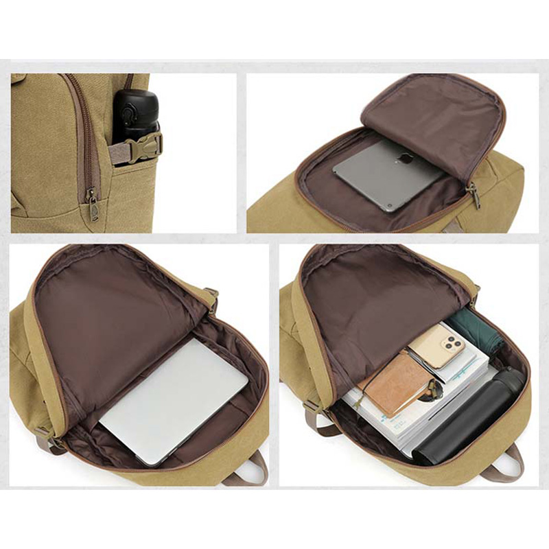 canvas computer backpack bag travel bagpack for men