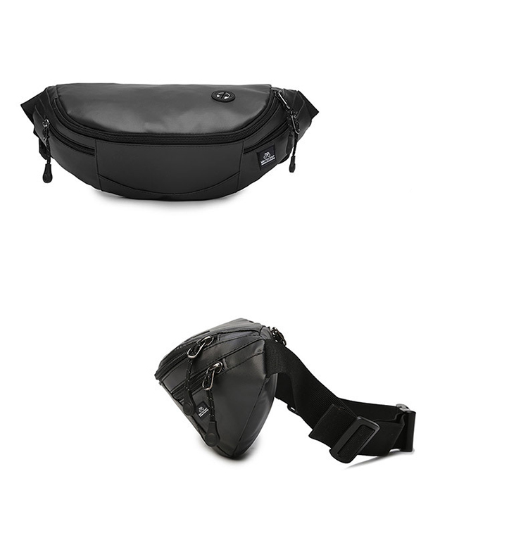 PU leather boy waist bag male chest bag