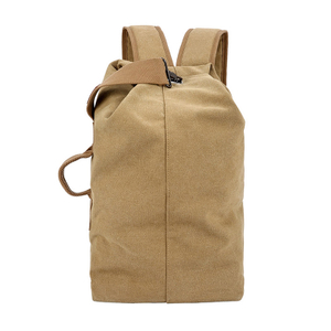 Shoulder backpack weekend travel canvas mountaineering bucket bag