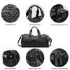 Overnight duffel bag man pu leather travel bag