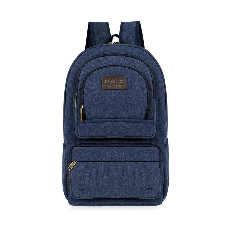 Functional College School Bags Daily Vintage Canvas Backpack