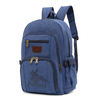 Washed canvas casual travel large computer backpack bag 