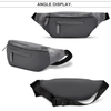 Men chest pack multifunctional leather messenger waist bag