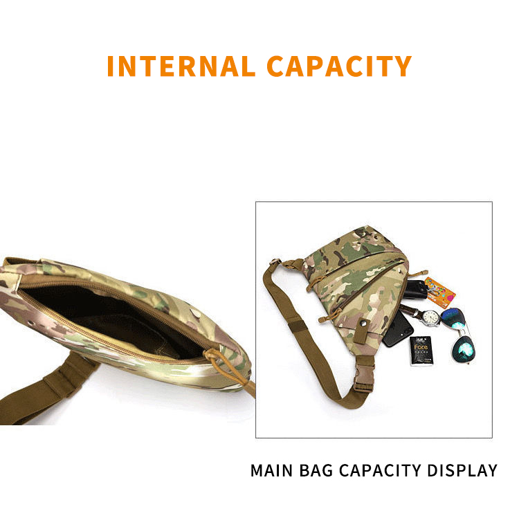 Outdoor tactical military men messenger chest camouflage bag 
