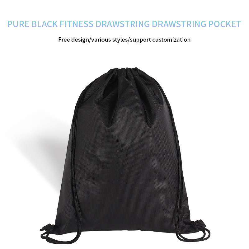 Sport Gym Polyester Backpack Drawstring Advertising Custom Bag