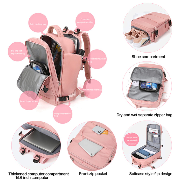 Anti-Theft Laptop Travel USB Women School Students Backpack