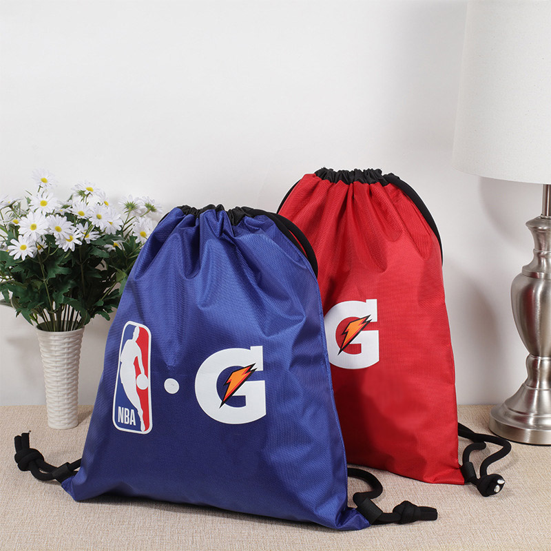Polyester Waterproof Drawstring Basketball Sackpack String Custom Bag