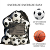 Sports Football Basketball Mesh Drawstring Backpack Custom Bag