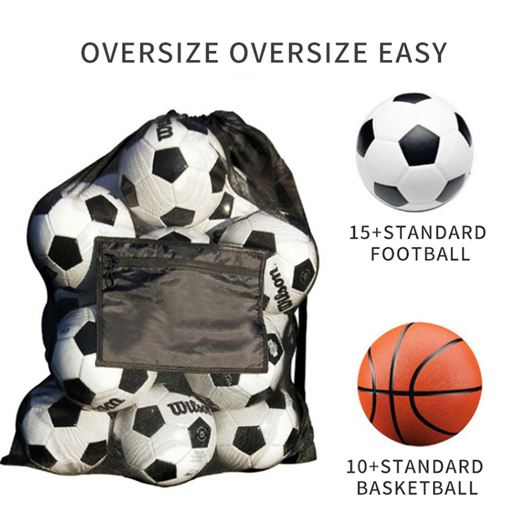 Sports Football Basketball Mesh Drawstring Backpack Custom Bag