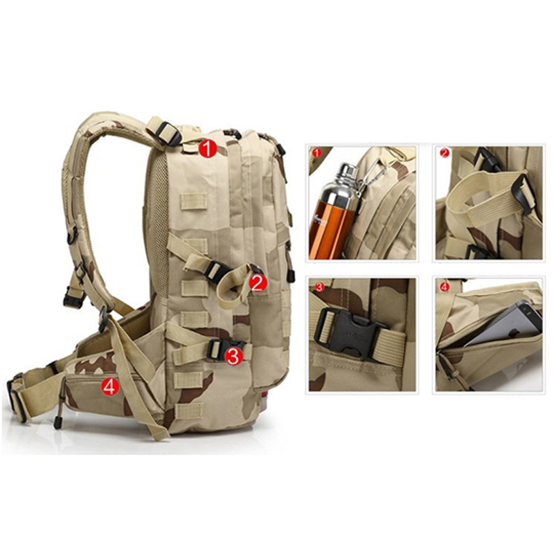 Supplier mountaineering assault military tactical molle backpack camouflage bag 