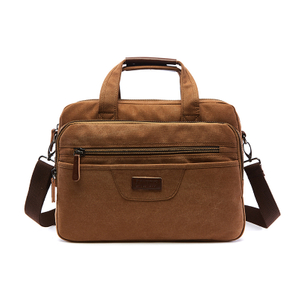 Large Laptop Messenger Hand Canvas Bag with Pockets