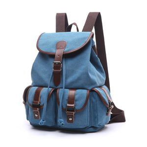 Drawsrting laptop large backpack canvas bag in winter