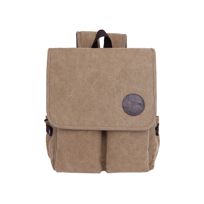 good quality Khaki Canvas Backpack for youth