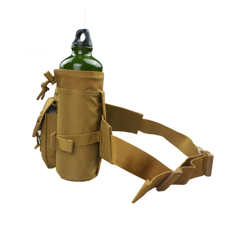Military shoulder waist camouflage bag with water bottle holder