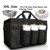 Insulated food delivery cooler custom bag with cup holders