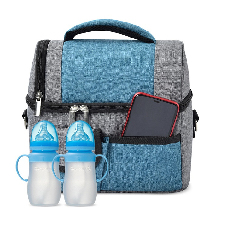 PEVA breast milk bottle insulated picnic cooler bag