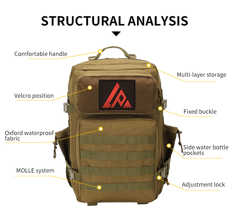 Oxford Waterproof Outdoor Mountaineering Tactical Backpack Camouflage Bag 