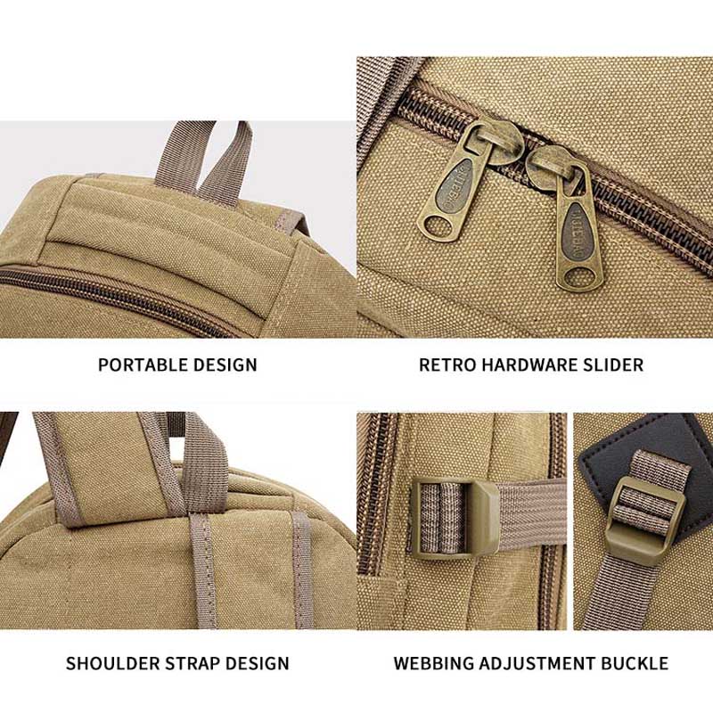 Outdoor satchel shoulder bag travel vintage canvas backpack