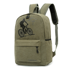 vintage canvas rucksack casual bookbags school backpack bag 