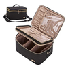 Large compartment classification storage portable cosmetic toiletry bag