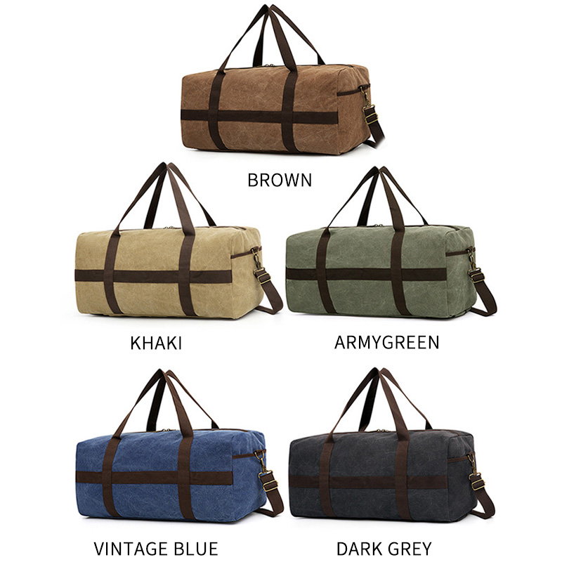 Multifunction retro travel bag canvas business duffel backpack