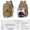 College school bags daily casual vintage canvas backpack