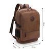durable Khaki Canvas Backpack with zipper
