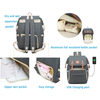 USB Charging Black Backpack Diaper Bag For Baby