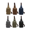 Outdoor Travel Pack Shoulder Plain Chest Canvas Bag