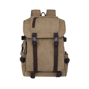 male Khaki Canvas Backpack for laptop