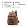 Canvas drawstring vintage backpack school travel rucksack bag 