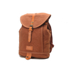 Leisure unisex vegetable tanned leather school canvas backpack