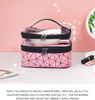 PU Rhombus Portable Cosmetic Bag Toiletry Storage Case