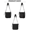 Cross body female sling nylon black messenger bag