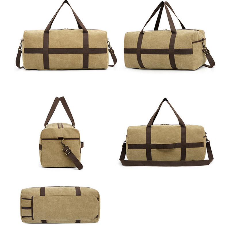 Multifunction retro travel bag canvas business duffel backpack