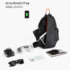 cool functional usb shoulder crossbody chest bag men