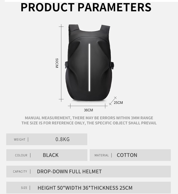 Motorcycle waterproof motocross men riding backpack custom bag 