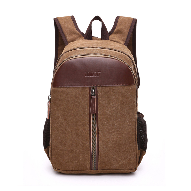 good quality Coffee Canvas Backpack for college